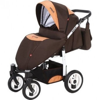 Коляска VERDI Smart 3 в 1, шоколад с темно бежевой вставкой